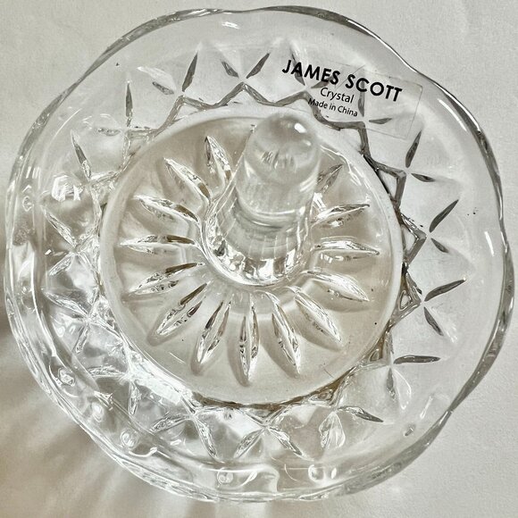 JAMES SCOTT Round Crystal Jewelry/Ring Holder EUC - Picture 1 of 4